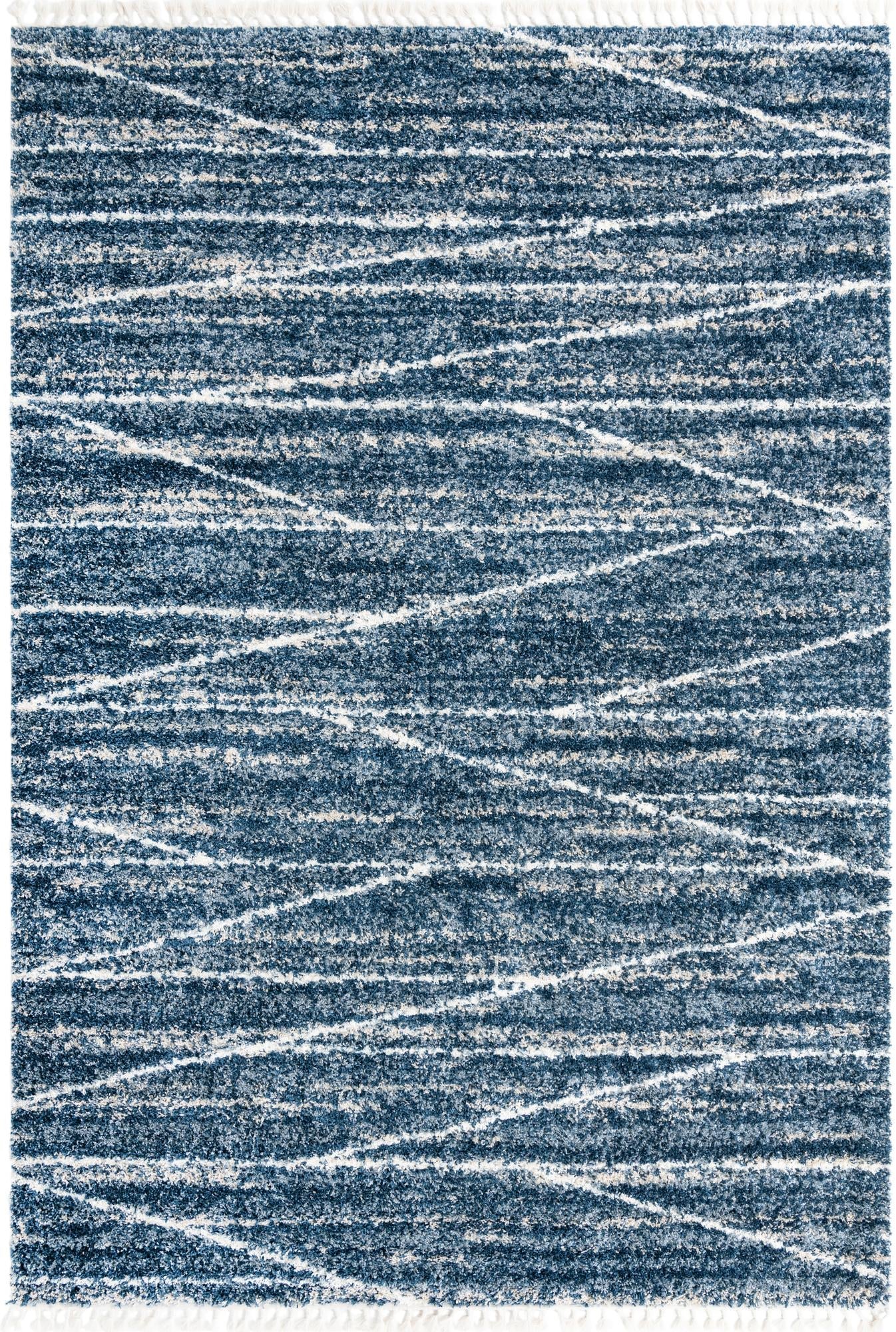 Tranquil Tides Shag Collection Area Rug -  Frost