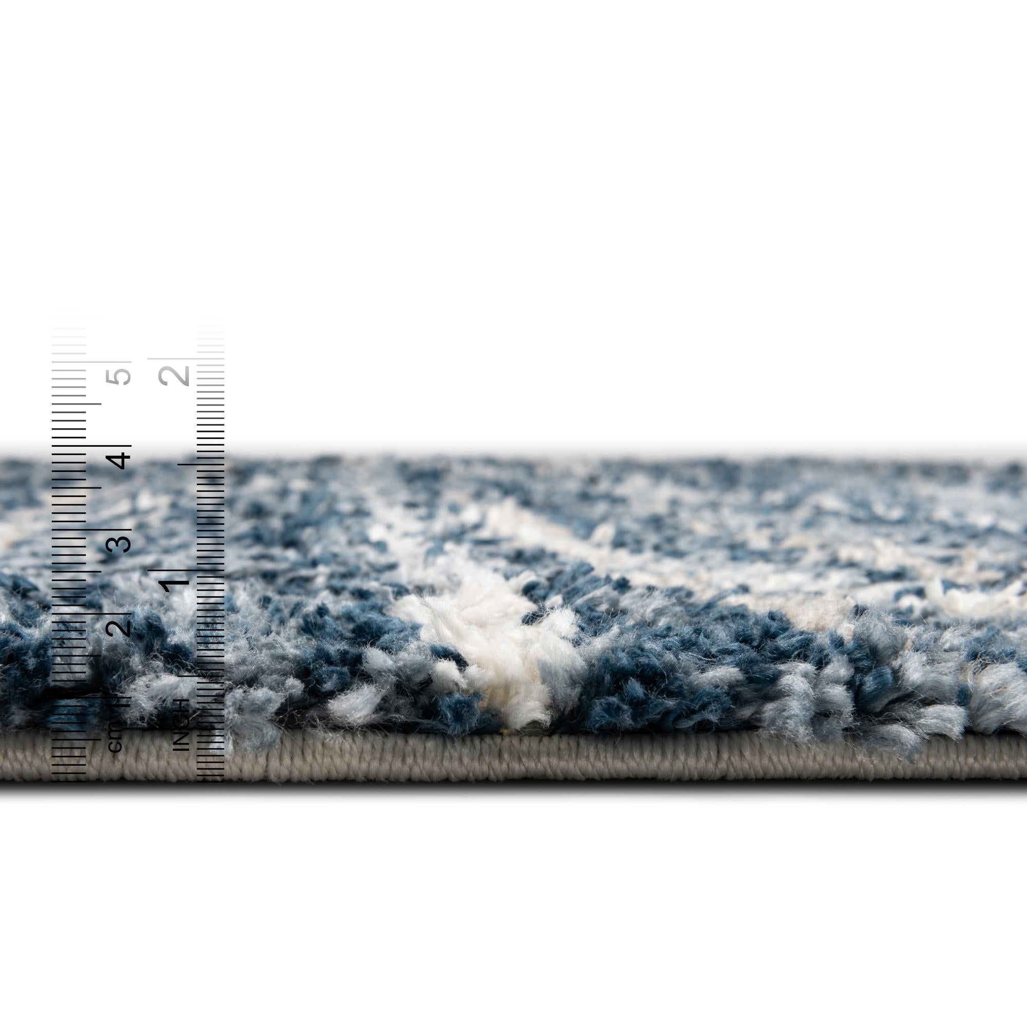 Tranquil Tides Shag Collection Area Rug -  Frost