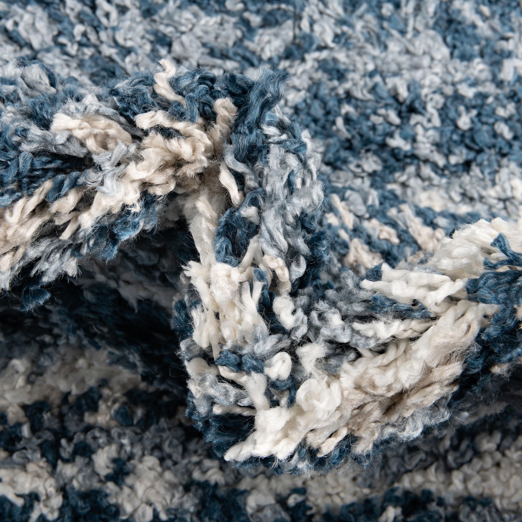 Tranquil Tides Shag Collection Area Rug -  Frost