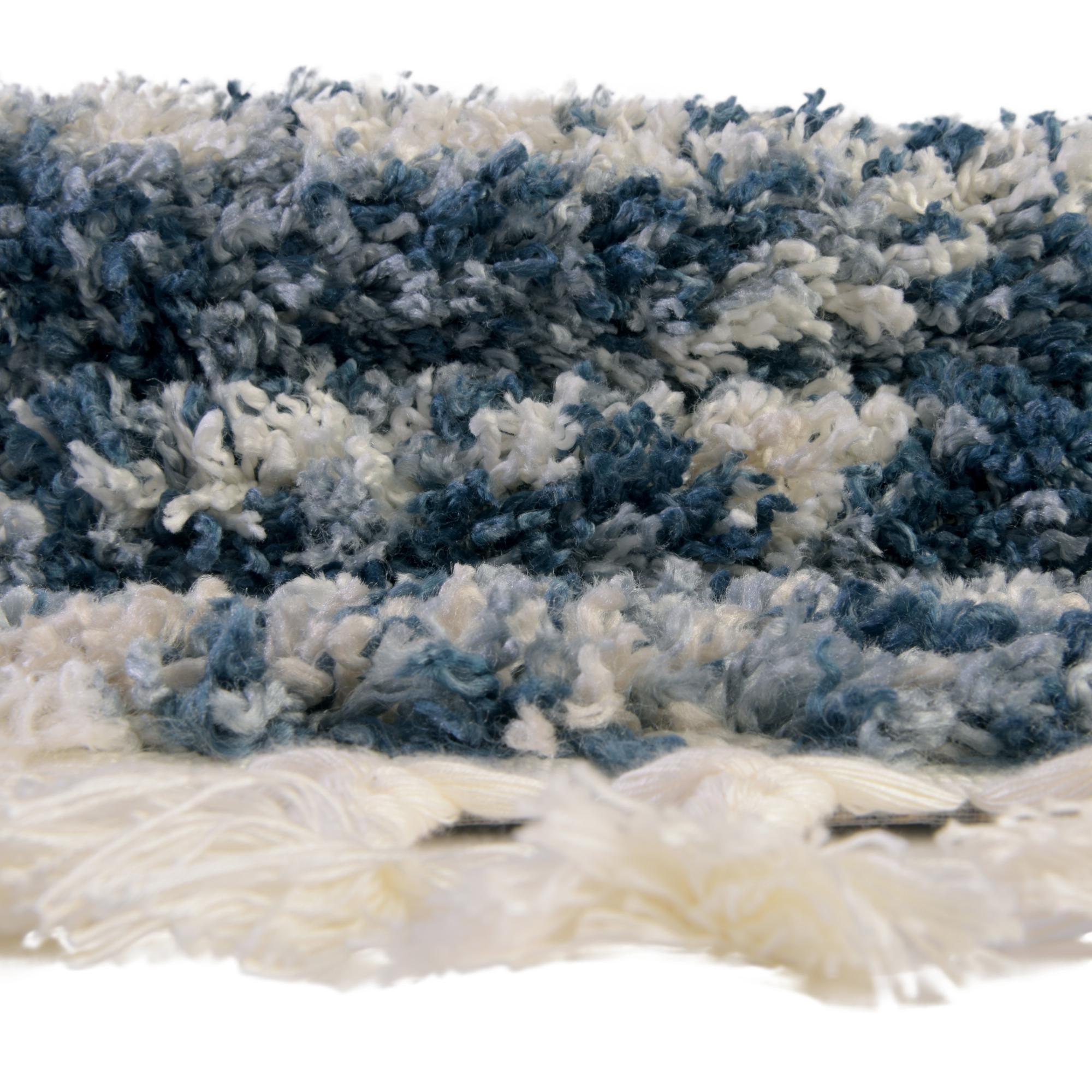 Tranquil Tides Shag Collection Area Rug -  Frost