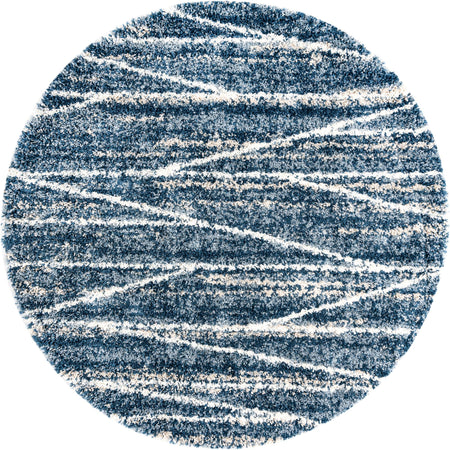 Tranquil Tides Shag Collection Area Rug -  Frost