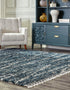 Tranquil Tides Shag Collection Area Rug -  Frost