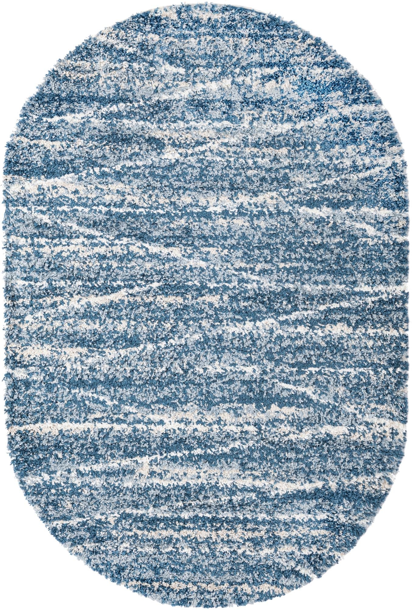 Tranquil Tides Shag Collection Area Rug -  Frost