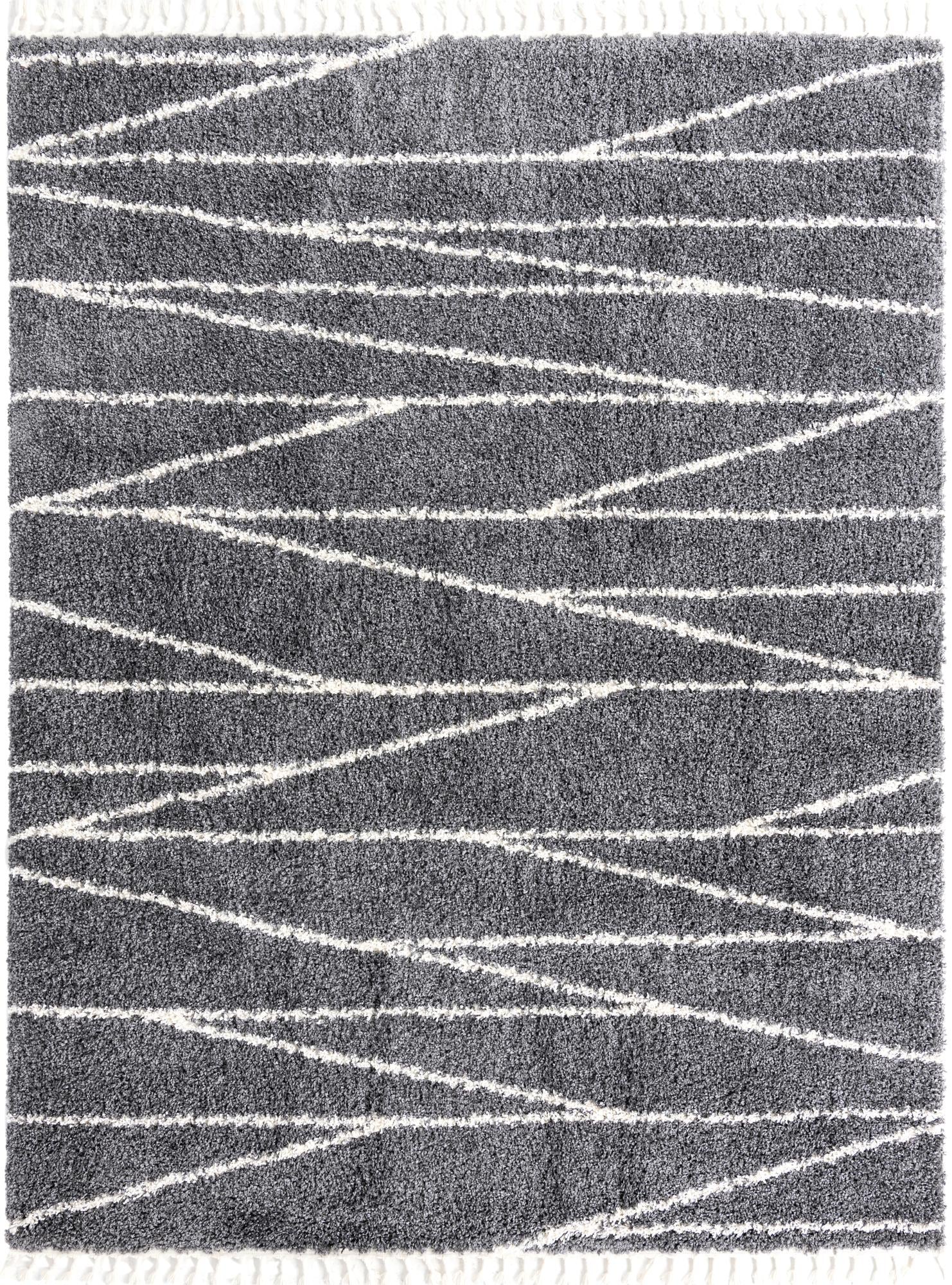 Tranquil Tides Shag Collection Area Rug -  Frost