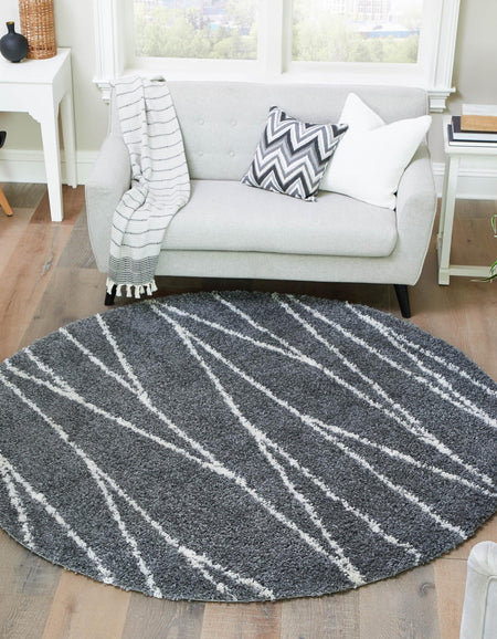 Tranquil Tides Shag Collection Area Rug -  Frost