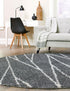 Tranquil Tides Shag Collection Area Rug -  Frost