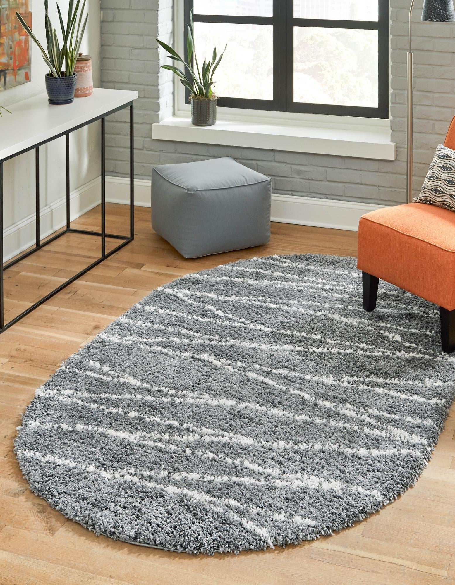 Tranquil Tides Shag Collection Area Rug -  Frost