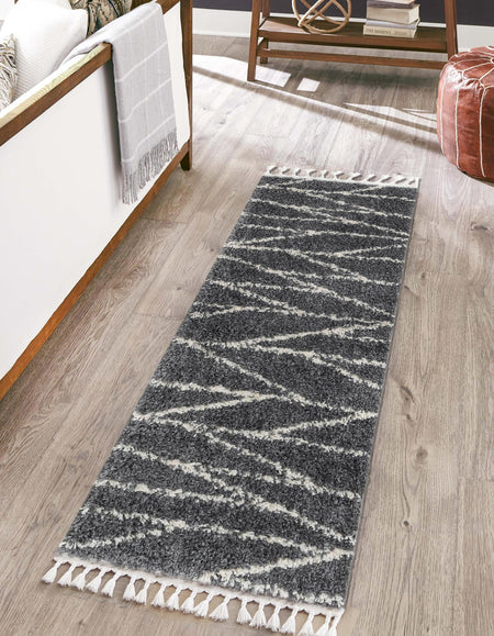 Tranquil Tides Shag Collection Area Rug -  Frost