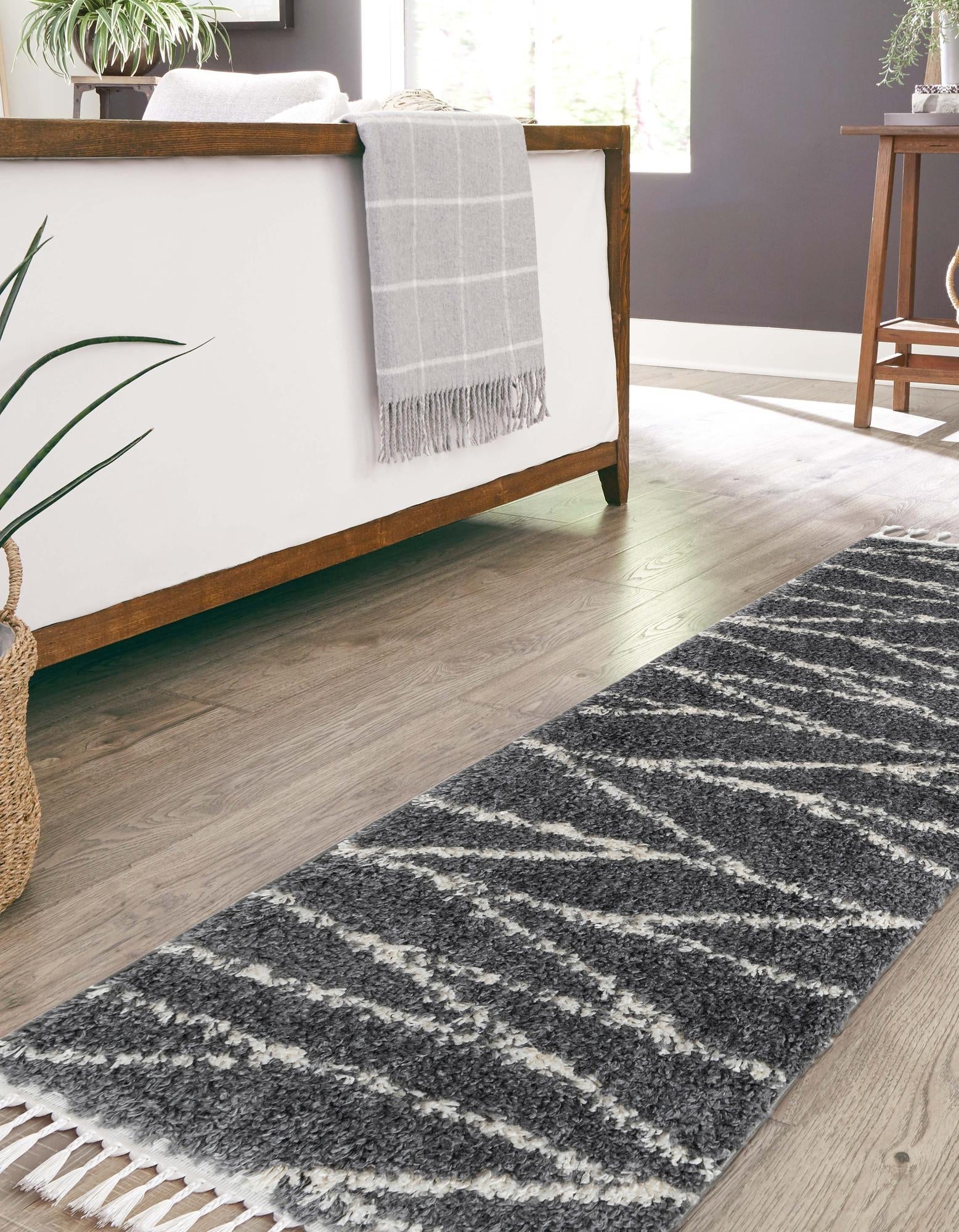 Tranquil Tides Shag Collection Area Rug -  Frost