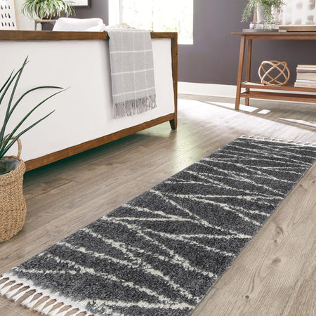 Tranquil Tides Shag Collection Area Rug -  Frost