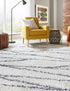 Tranquil Tides Shag Collection Area Rug -  Frost