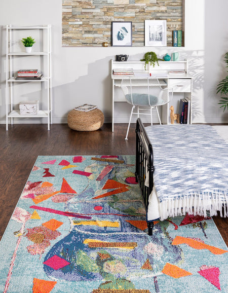 Colorburst Oasis Collection Area Rug -  Fresco