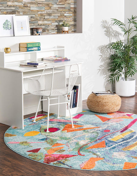 Colorburst Oasis Collection Area Rug -  Fresco