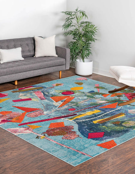 Colorburst Oasis Collection Area Rug -  Fresco