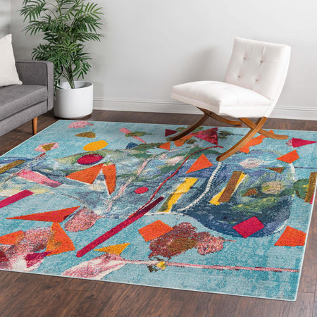 Colorburst Oasis Collection Area Rug -  Fresco