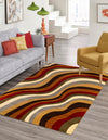 Bistro Lounge Collection Area Rug - Espresso Rectangle Multi  lifestyle 2