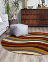 Bistro Lounge Collection Area Rug - Espresso Round Multi  lifestyle 26