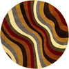 Bistro Lounge Collection Area Rug - Espresso Round Multi  lifestyle 16