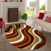 Bistro Lounge Collection Area Rug - Espresso Oval Multi  lifestyle 84