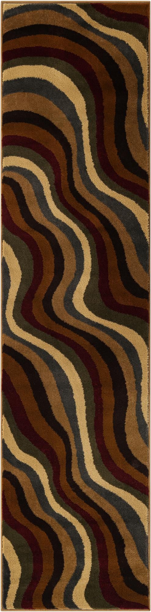 Bistro Lounge Collection Area Rug - Espresso Runner Multi  lifestyle 20