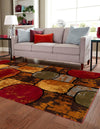 Bistro Lounge Collection Area Rug -  Cappuccino Rectangle Multi  lifestyle 3