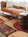 Bistro Lounge Collection Area Rug -  Cappuccino Rectangle Multi  lifestyle 5