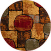 Bistro Lounge Collection Area Rug -  Cappuccino Round Multi  lifestyle 18