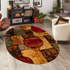 Bistro Lounge Collection Area Rug -  Cappuccino Oval Multi  lifestyle 86