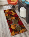 Bistro Lounge Collection Area Rug -  Cappuccino Runner Multi  lifestyle 27