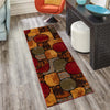 Bistro Lounge Collection Area Rug -  Cappuccino Runner Multi  lifestyle 87