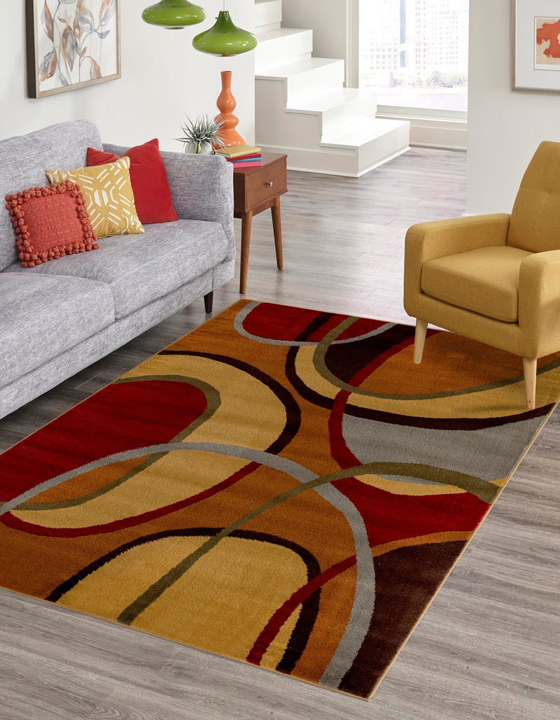 Bistro Lounge Collection Area Rug -  Macchiato Rectangle Multi  lifestyle 2