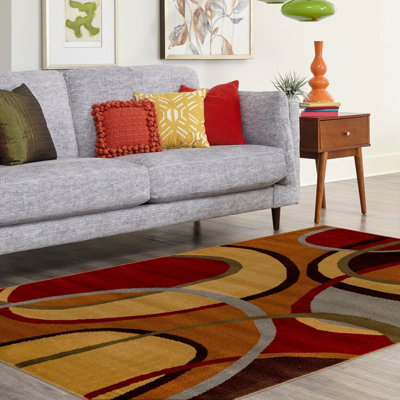 Bistro Lounge Collection Area Rug -  Macchiato Rectangle Multi  lifestyle 15