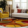 Bistro Lounge Collection Area Rug -  Macchiato Round Multi  lifestyle 86