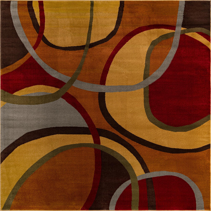 Bistro Lounge Collection Area Rug -  Macchiato Square Multi  lifestyle 17