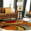 Bistro Lounge Collection Area Rug -  Macchiato Octagon Multi  lifestyle 88