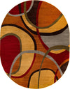 Bistro Lounge Collection Area Rug -  Macchiato Oval Multi  lifestyle 19