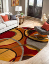 Bistro Lounge Collection Area Rug -  Macchiato Oval Multi  lifestyle 24