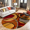 Bistro Lounge Collection Area Rug -  Macchiato Oval Multi  lifestyle 84