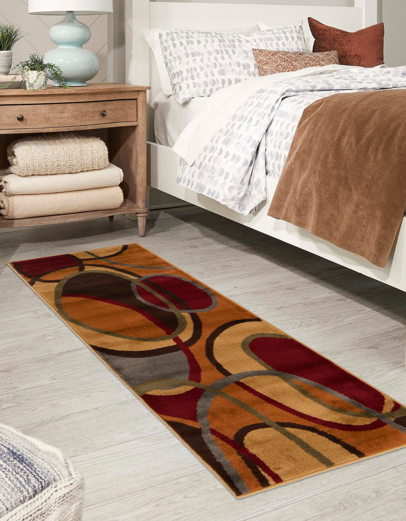 Bistro Lounge Collection Area Rug -  Macchiato Runner Multi  lifestyle 30