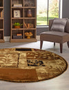 Bistro Lounge Collection Area Rug -  Affogato Round Beige  lifestyle 51