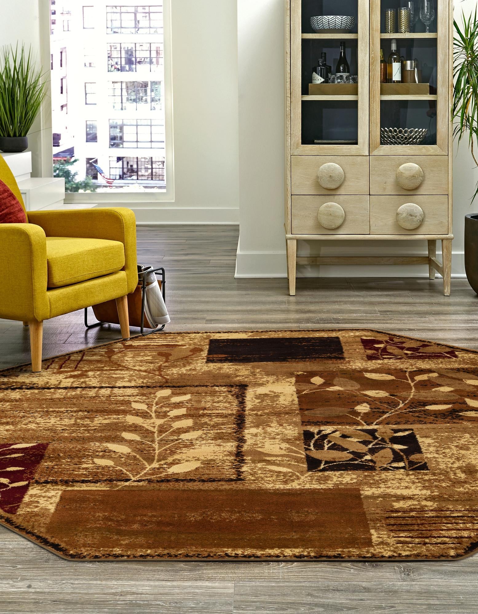 Bistro Lounge Collection Area Rug -  Affogato