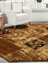 Bistro Lounge Collection Area Rug -  Affogato Octagon Beige  lifestyle 74