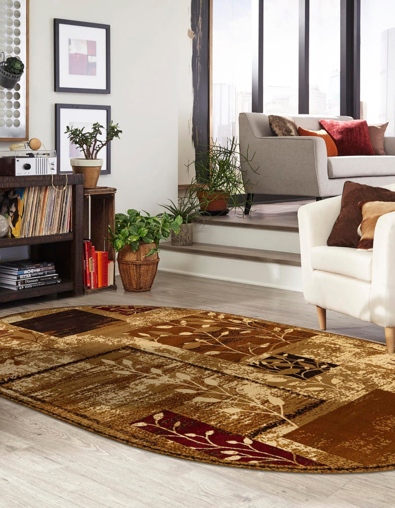 Bistro Lounge Collection Area Rug -  Affogato Oval Beige  lifestyle 61