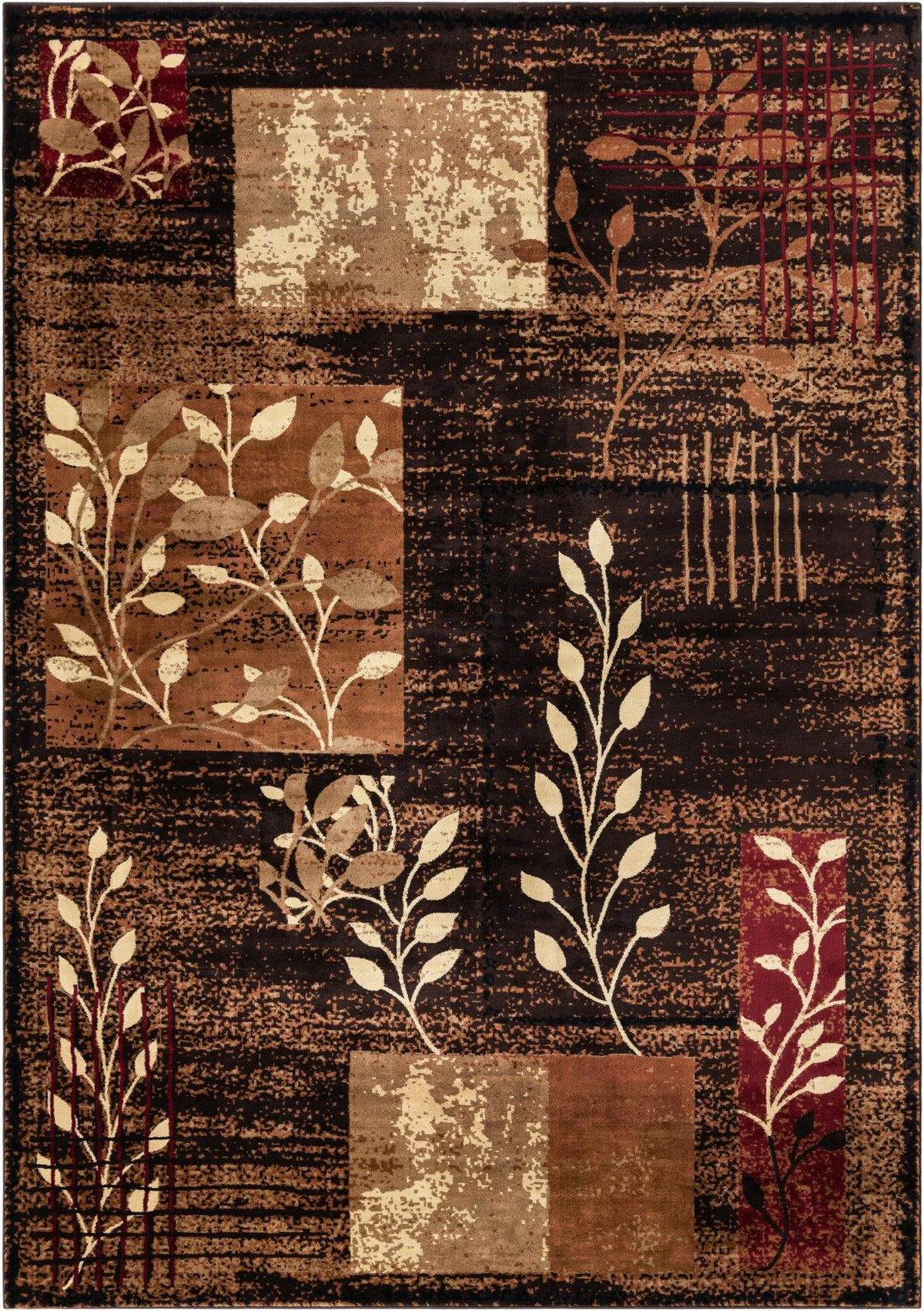 Bistro Lounge Collection Area Rug -  Affogato Rectangle Brown Main