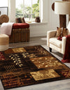 Bistro Lounge Collection Area Rug -  Affogato Rectangle Brown  lifestyle 3