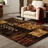 Bistro Lounge Collection Area Rug -  Affogato Rectangle Brown  lifestyle 29