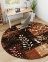 Bistro Lounge Collection Area Rug -  Affogato Round Brown  lifestyle 63