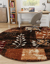 Bistro Lounge Collection Area Rug -  Affogato Round Brown  lifestyle 65