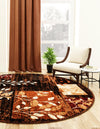 Bistro Lounge Collection Area Rug -  Affogato Round Brown  lifestyle 69