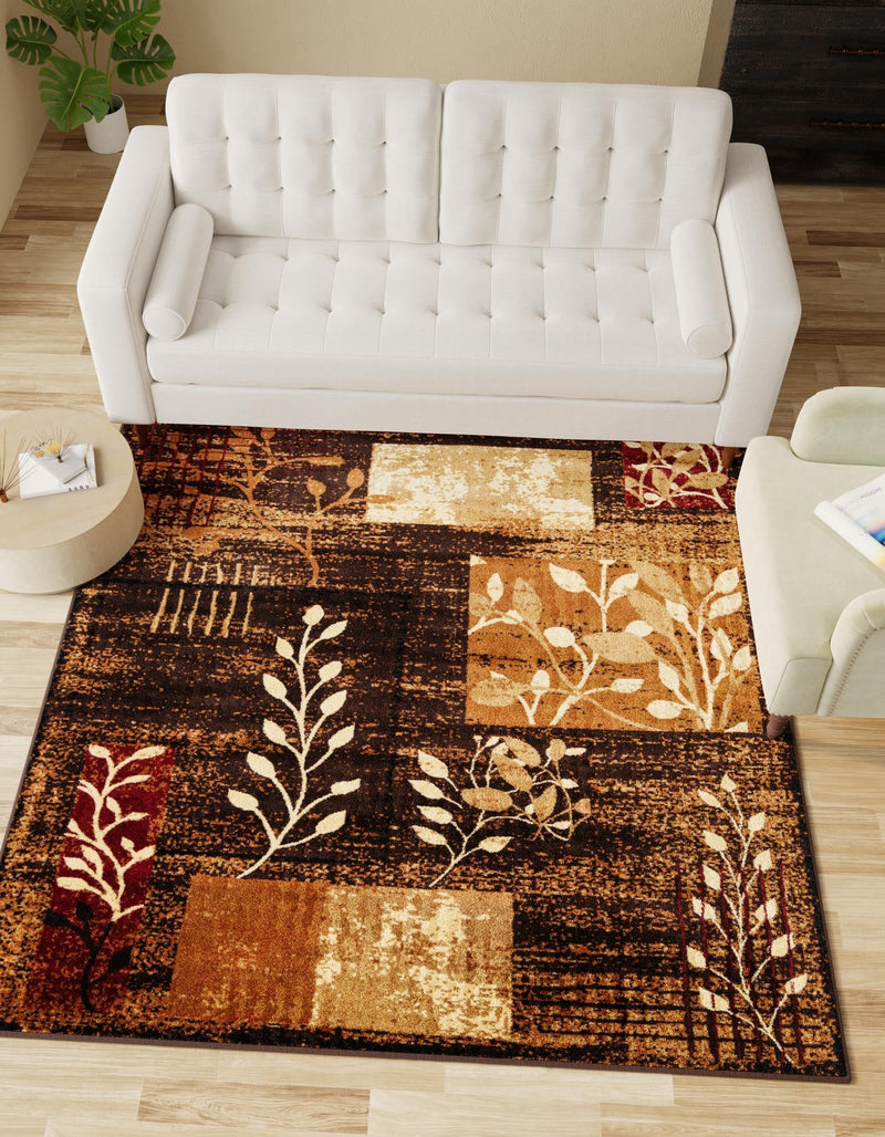 Bistro Lounge Collection Area Rug -  Affogato Square Brown  lifestyle 39